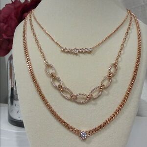BP LUXE LAYERS ROSE GOLD - LAYER (3) GORGEOUS NECKLACES - “LAYER IT UP”